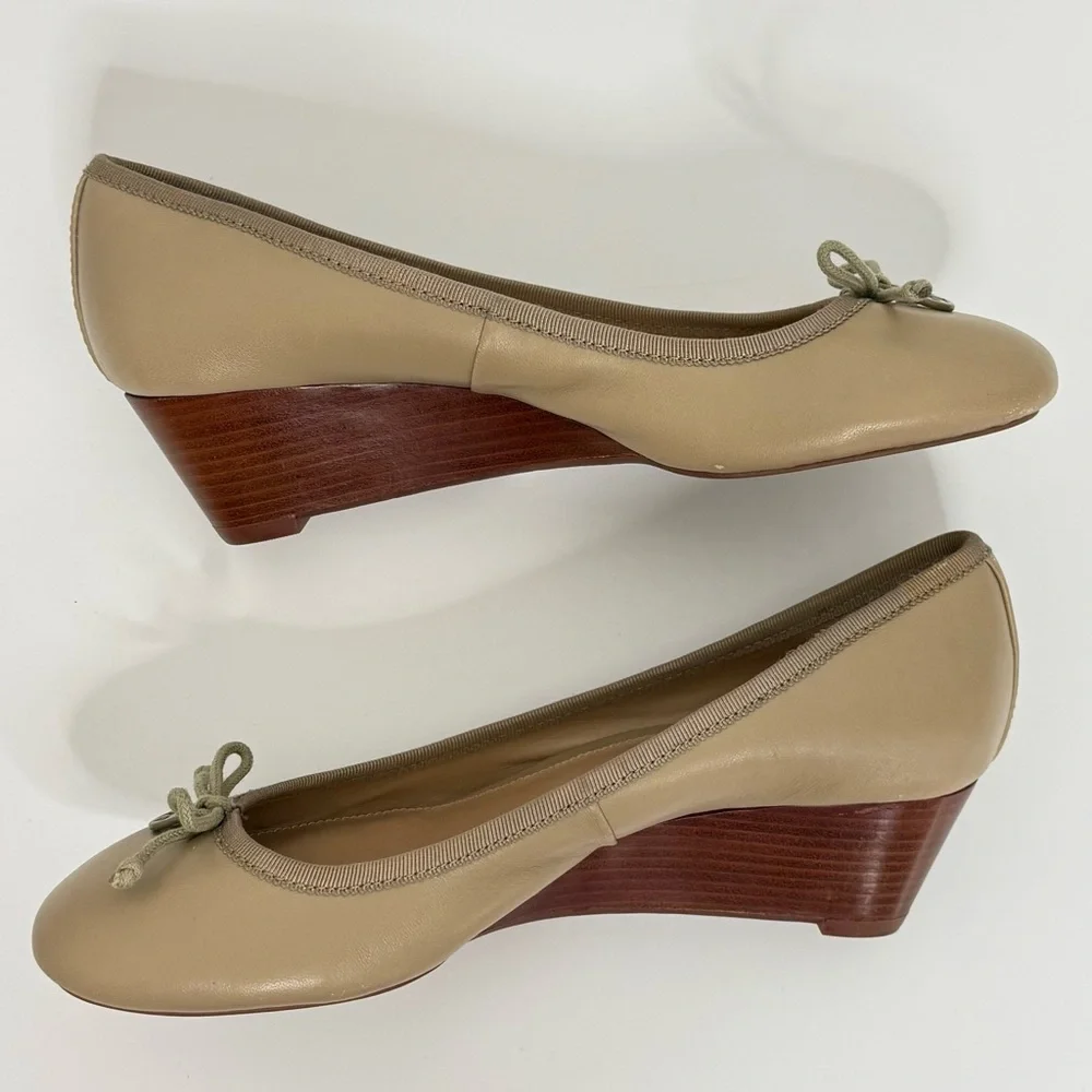 Tory Burch Leather Wedge Ballet Flats – Size 7M